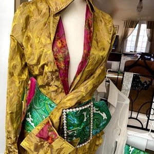 Vintage Dolce & Gabbana Gold floral jacquard lamé